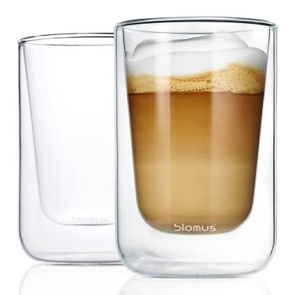 Termosklenice na cappuccino NERO 250 ml, sada 2 ks, Blomus