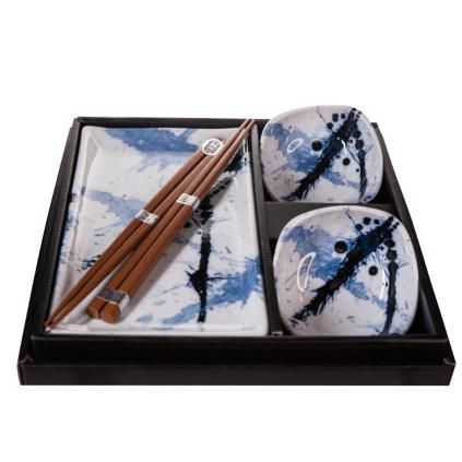 Sada na sushi BLUE & WHITE, sada 6 ks, MIJ