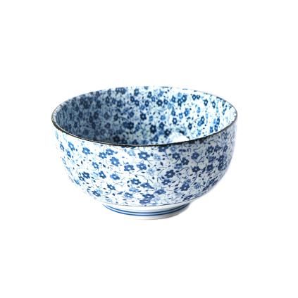 Jídelní miska BLUE DAISY 16 cm, 800 ml, modrá, keramika, MIJ