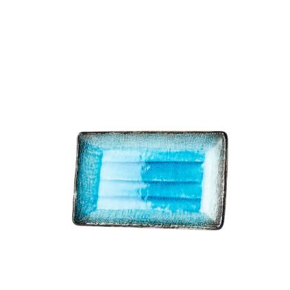 Talíř na sushi SKY BLUE 21,5 x 13 cm, MIJ