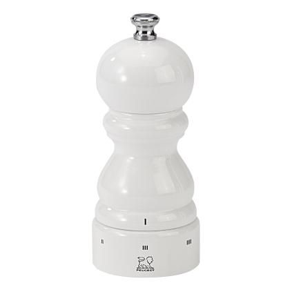 Mlýnek na pepř bíle lakované bukové dřevo 12 cm PARIS uSelect Peugeot