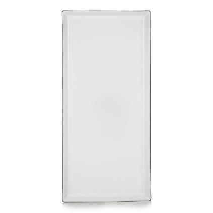 Servírovací talíř EQUINOXE 32,5 x 15 cm, bílá White Cumulus, REVOL