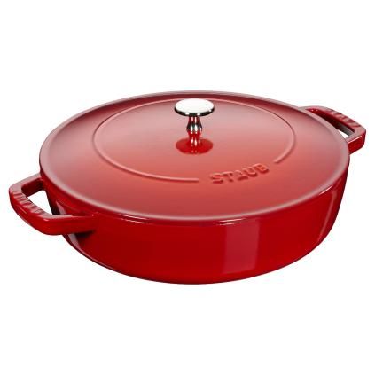Kastrol CHISTERA 28 cm, na soté, s litinovou samopodlévací poklicí, višňová, Staub