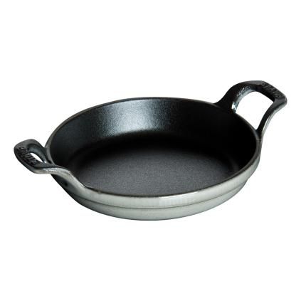 Kulatý litinový mini pekáč grafitově šedý O 12 cm Staub