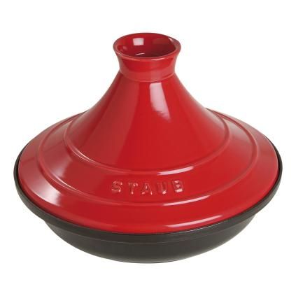Litinový tajine O 28 cm černý s višňovou poklicí Staub