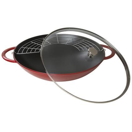 141284 wok se sklenenou poklici o 37 cm visnovy staub