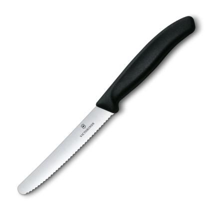 Nůž na rajčata 11 cm, černá, Victorinox