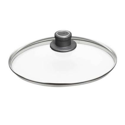 Poklice 26 cm, s plastovým úchytem, sklo, WOLL