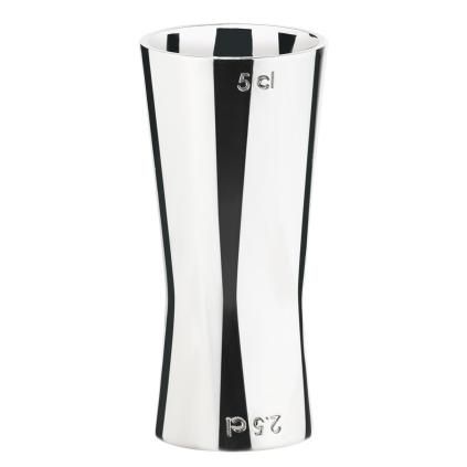 Barmanská odměrka ROCKS 25 / 50 ml, stříbrná, nerezová ocel, Zone Denmark