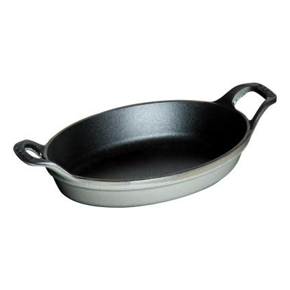 Oválný litinový mini pekáč grafitově šedý 15 cm Staub