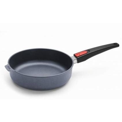 Hluboká pánev DIAMOND LITE 24 cm, s odnímatelnou rukojetí, titan, WOLL