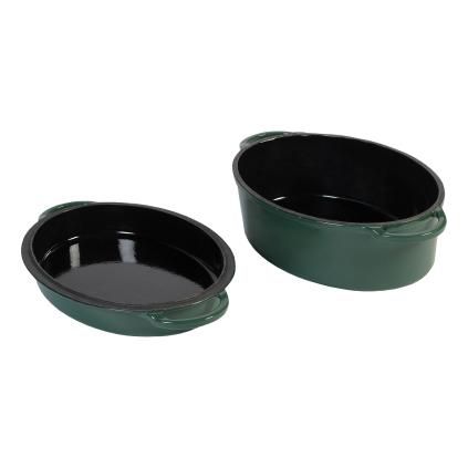 Litinový kotlík, ovál, zelená, Big Green Egg