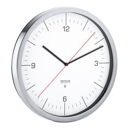 Nástěnné hodiny RONO 24 cm, rádiově řízené, bílá, Blomus