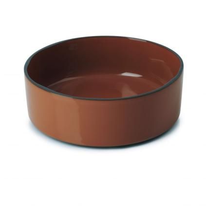 Hluboký talíř CARACTERE 14 cm, s vysokým okrajem, cihlová, REVOL