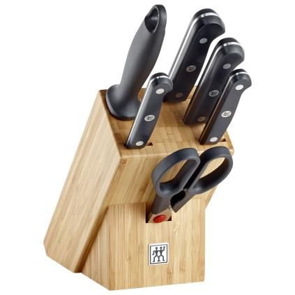 Sada nožů GOURMET, sada 7 ks, se stojanem, bambus, ZWILLING