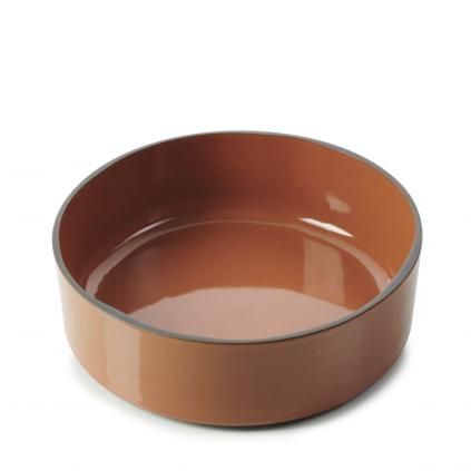 Hluboký talíř CARACTERE 17 cm, s vysokým okrajem, cihlová, REVOL