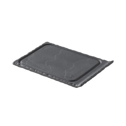 Servírovací deska BASALT 11,5 x 8 cm, s drážkami, černá, REVOL