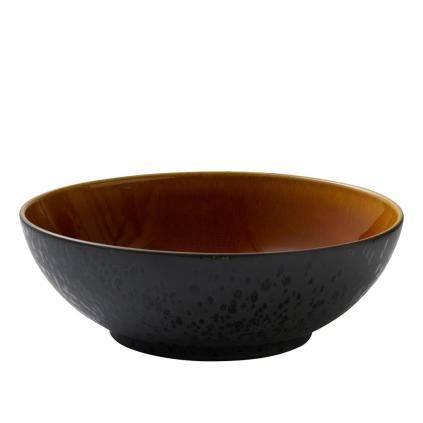 Mísa na salát 30 cm, černá / jantarová, Bitz