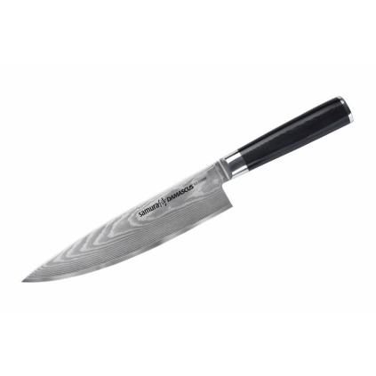 sd 0085 k nozh kukhonnyy quot samura damascus quot shef 200 mm g 10 damask 67 sloev