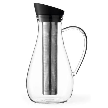 Karafa na ledový čaj INFUSION 1,4 l, se sítkem, černá, Viva Scandinavia