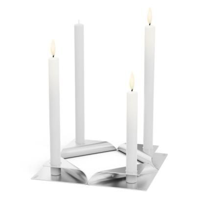 Set svícnů SQUARE CANDLE Höfats stříbrný 4 ks 1