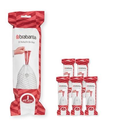 Sáčky do odpadkového koše J PERFECTFIT 20-25 l, sada 120 ks, Brabantia