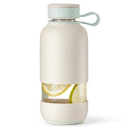 Láhev na vodu BOTTLE TO GO ORGANIC 600 ml, krémová, Lékué