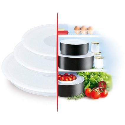 Víka INGENIO L9019222, sada 3 ks, pro uchování pokrmu, plast, Tefal