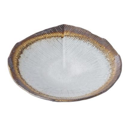 Jídelní miska AKANE GREY 23 cm, nepravidelná, MIJ