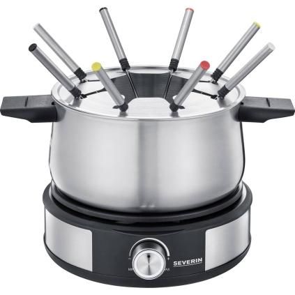 Palačinkovač 2V1 FO 2471, s fondue setem, černá, Severin