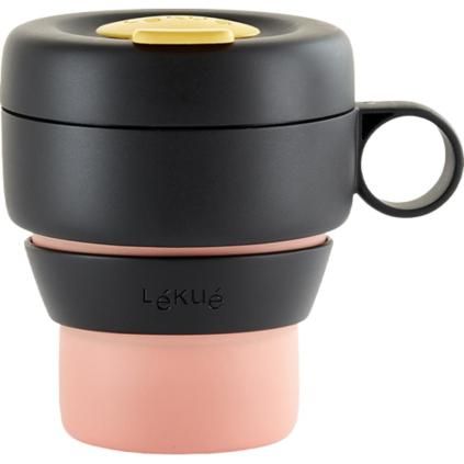 Cestovní termohrnek MUG TO GO 350 ml, korálová, Lékué