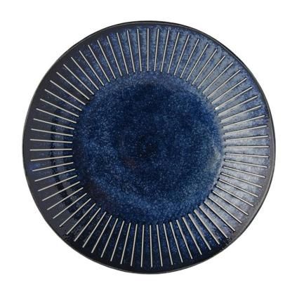 Jídelní talíř RIDGED INDIGO 25 cm, MIJ