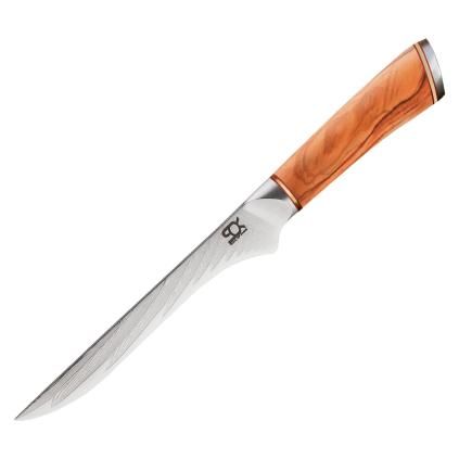 Vykosťovací nůž SOK OLIVE SUNSHINE DAMASCUS 13 cm, Dellinger