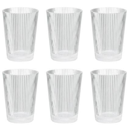 Sklenice na vodu PILASTRO 240 ml, sada 6 ks, čirá, Stelton