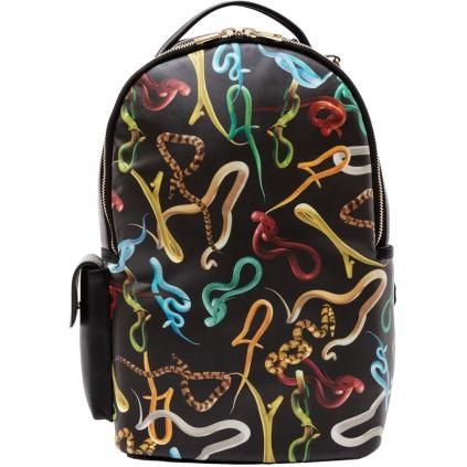 Batoh TOILETPAPER SNAKES 43 cm, černá, Seletti