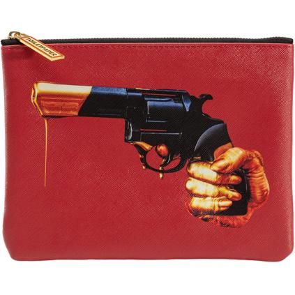 Kosmetická taštička TOILETPAPER REVOLVER 21 x 15,5 cm, červená, Seletti