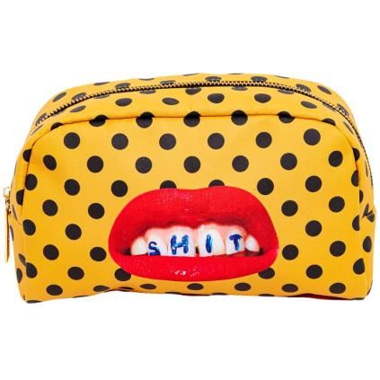 Kosmetická taštička TOILETPAPER SHIT 23 x 13 cm, oranžová, Seletti