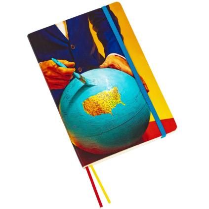 Zápisník TOILETPAPER GLOBE 21 x 14 cm, modrá, Seletti