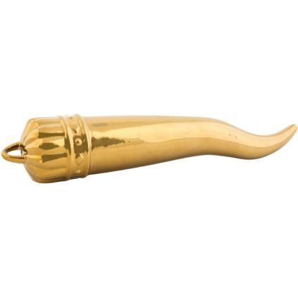 Dekorační figurka MEMORABILIA MY LUCKY HORN 30 cm, zlatá, porcelán, Seletti