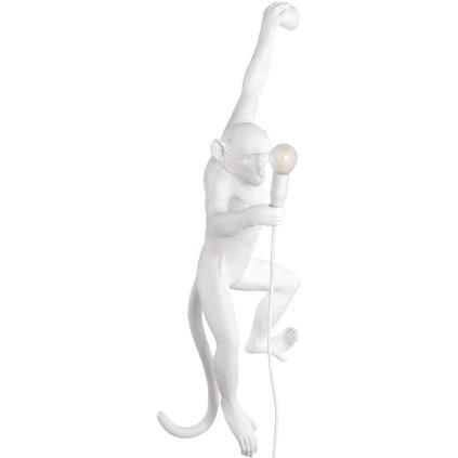Nástěnné dekorační světlo  MONKEY HANGING LEFT HAND 76,5 cm, bílá, Seletti