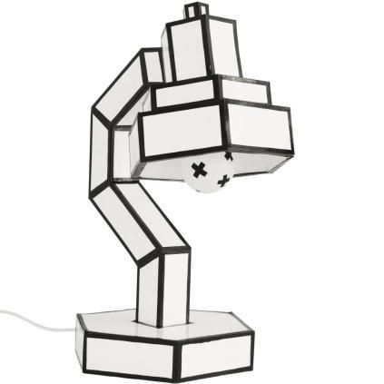 Stolní lampa CUT & PASTE 58 cm, černobílá, Seletti