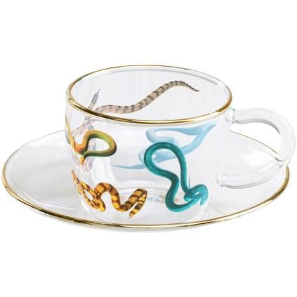 Šálek na espresso TOILETPAPER SNAKES 110 ml, s podšálkem, Seletti