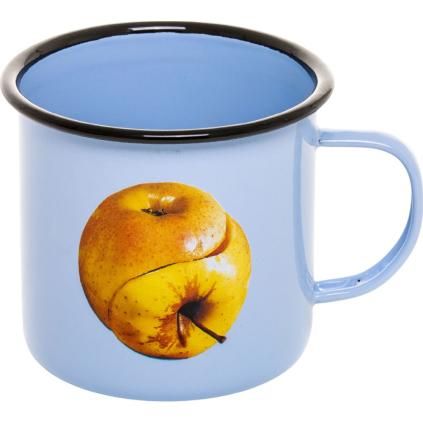 Hrnek smaltovaný  TOILETPAPER APPLE 10 cm, modrá, Seletti