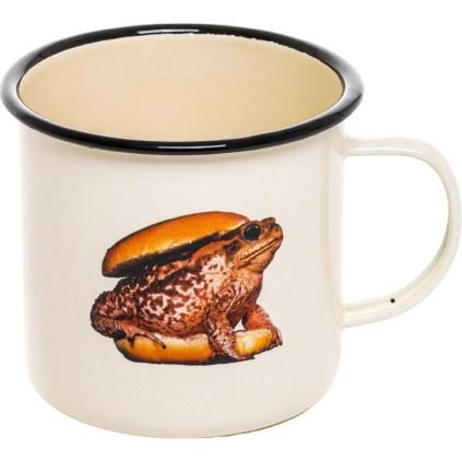 Hrnek smaltovaný TOILETPAPER TOAD 10 cm, béžová, Seletti