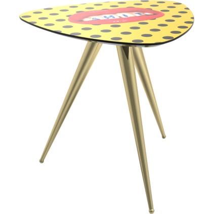 Odkládací stolek TOILETPAPER SHIT 57 x 48 cm, žlutá, Seletti