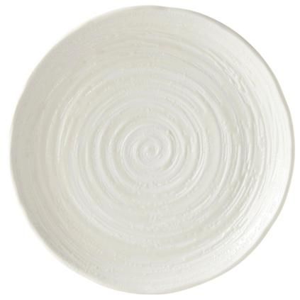 Jídelní talíř WHITE SPIRAL 29,5 cm, bílá, MIJ