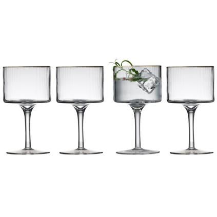 Sklenice na koktejly PALERMO GOLD 320 ml, sada 4 ks, na gin & tonic, Lyngby Glas
