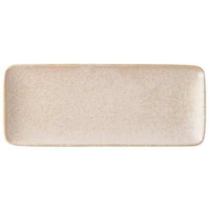 Servírovací talíř WHITE FADE 29,5 x 12 cm, béžová, keramika, MIJ