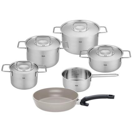 Sada hrnců PURE, sada 6 ks, s pánví CERATAL COMFORT, Fissler