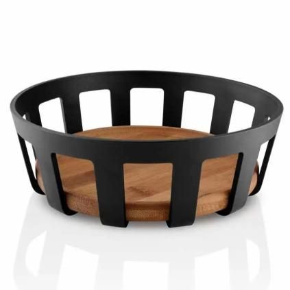 Košík na pečivo NORDIC KITCHEN 22 x 7 cm, černá, plast / bambus, Eva Solo